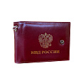 Обложка  для удостоверения МВД России с жетоном «Центральный аппарат МВД России» (103334)