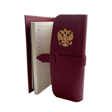 Ежедневник со знаком «Герб Российской Федерации» с хлястиком