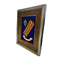 Рамка-коллаж с символикой «Следственный комитет» , погоном подполковник,  лентой «За верность традициям» 