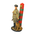 Оловянный солдатик 75 мм  - Младший сержант Пограничных войск НКВД с собакой.