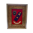  Рамка-коллаж с символкой «Полиция» , погоном майор,  лентой «За верность традициям» 
