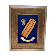 Рамка-коллаж с символикой «Следственный комитет» , погоном полковник,  лентой «За верность традициям» 
