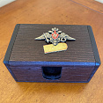 Визитница деревянная со знаком  «Генерал - майор ВС РФ»